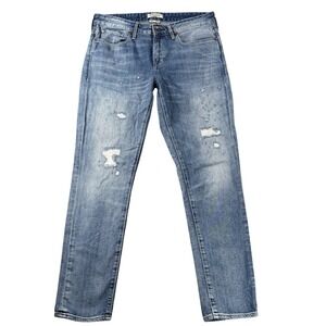 Levis Made & Crafted Jeans Womens 27 Blue Marker Tapered Distressed Faded Casaul